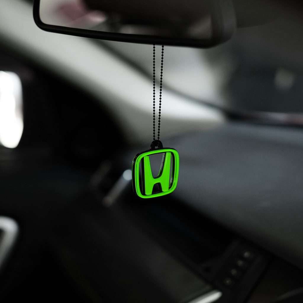 Fluorescent Green Honda Car Mirror Hanging