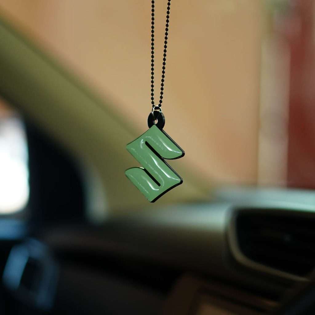 Suzuki Logo Fluorescent Gel Car Mirror Hanging