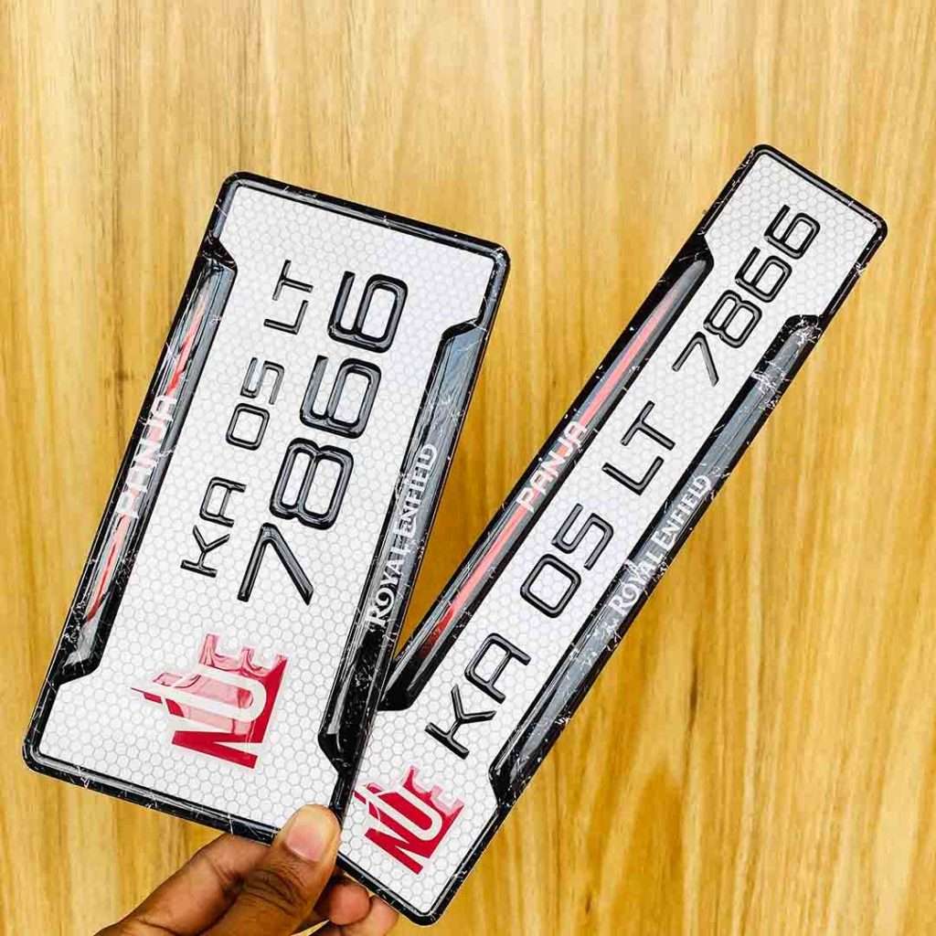 Royal Enfield Bike Gel Number Plate