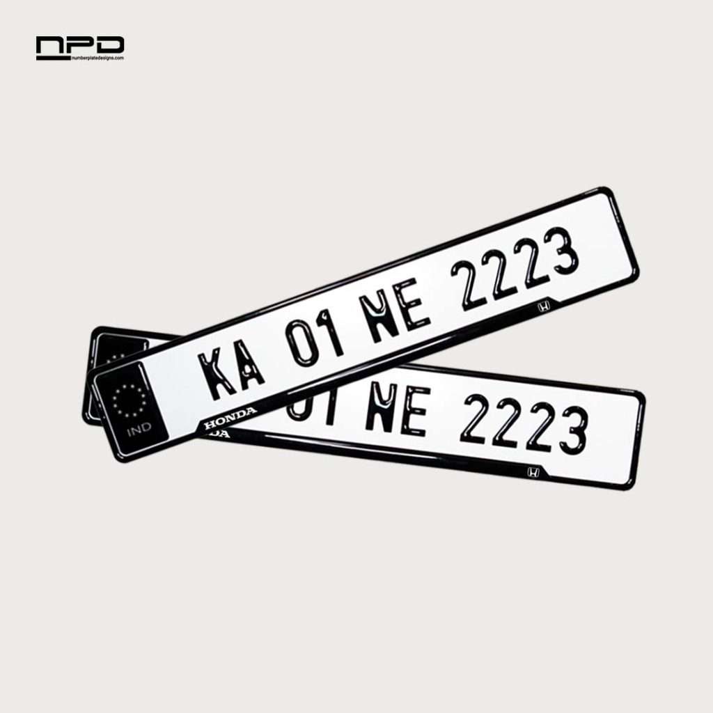 Honda Car Premium Reflective 3D Gel Number Plate