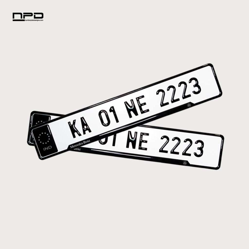 Benz Car Premium Reflective 3D Gel Number Plate