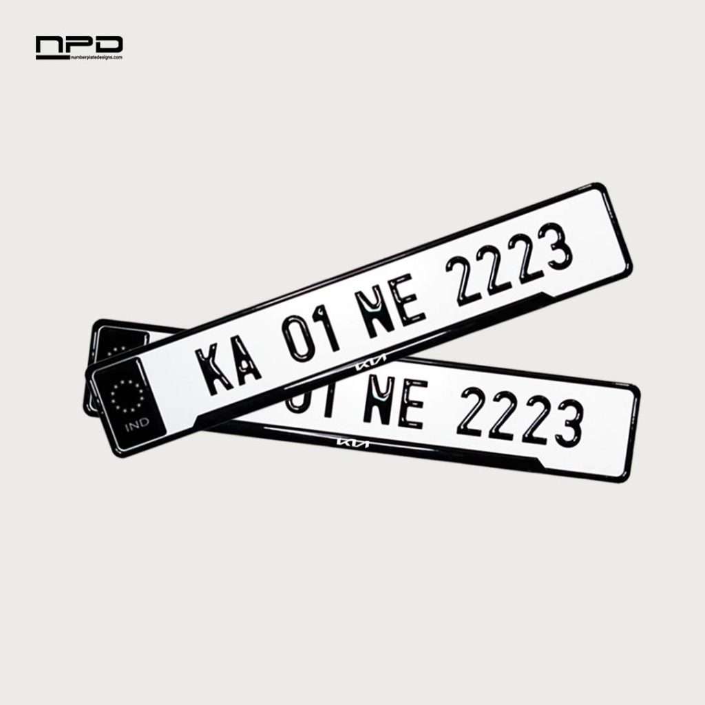 KIA Car Premium Reflective 3D Gel Number Plate