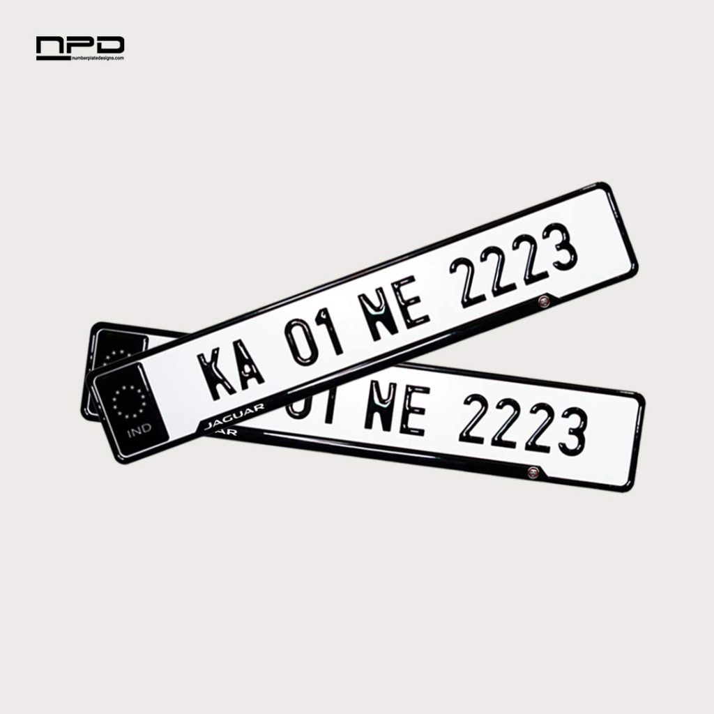 Jaguar Car Premium Reflective 3D Gel Number Plate