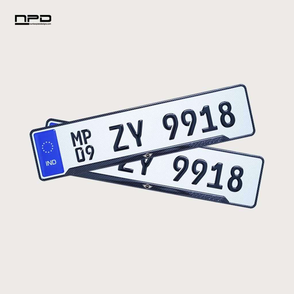 Mini Cooper Premium Acrylic Car Number Plate with Epoxy Gel & Honeycomb Reflective Design
