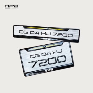 Premium Bike Gel Number Plate with Honeycomb Design - BMW