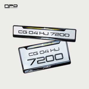 Premium Bike Gel Number Plate with Honeycomb Design