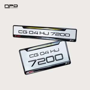 Premium Bike Gel Number Plate with Honeycomb Design - Hero