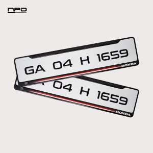 Honda Car Gel Number Plate with Honeycomb Texture – 3MM Acrylic Base | Custom Logo & Brand Name