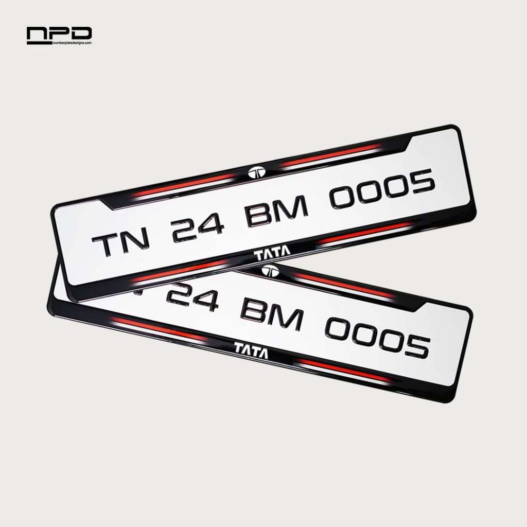 Tata Car Premium Gel Number Plate