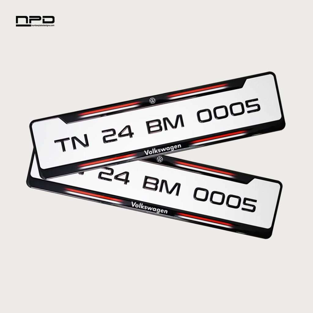 Premium Volkswagen Car Gel Number Plate