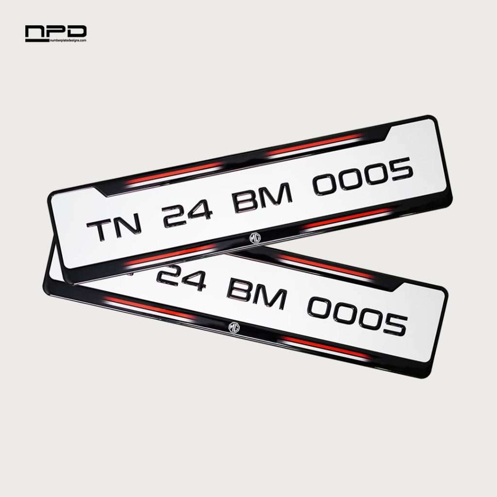 MG Premium Gel Number Plate