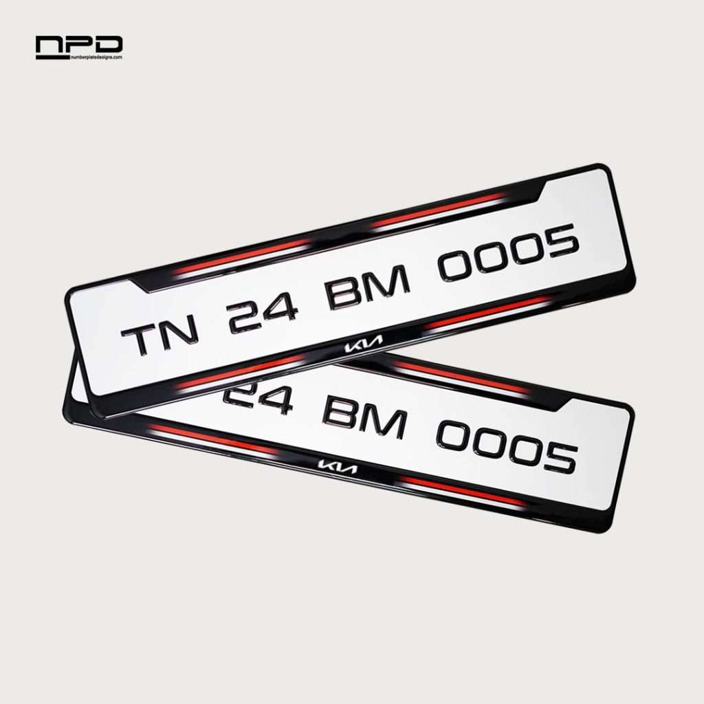 KIA Premium Gel Number Plate
