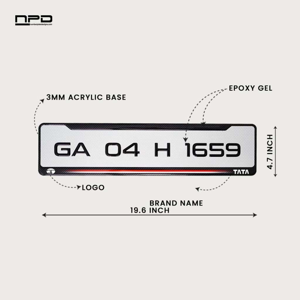 Car Gel Number Plate - TATA
