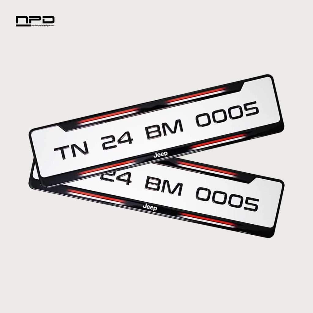 JEEP Premium Gel Number Plate