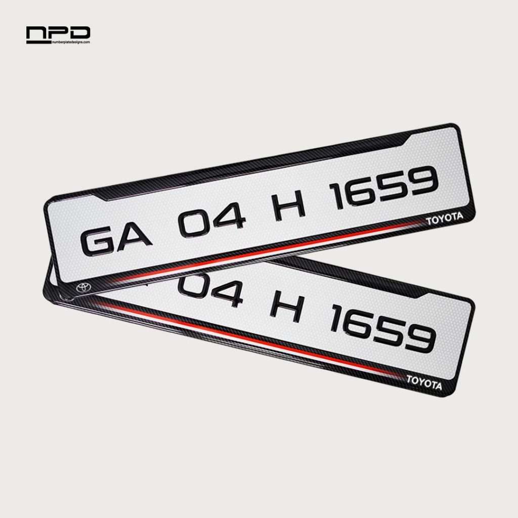 Car Gel Number Plate Toyota