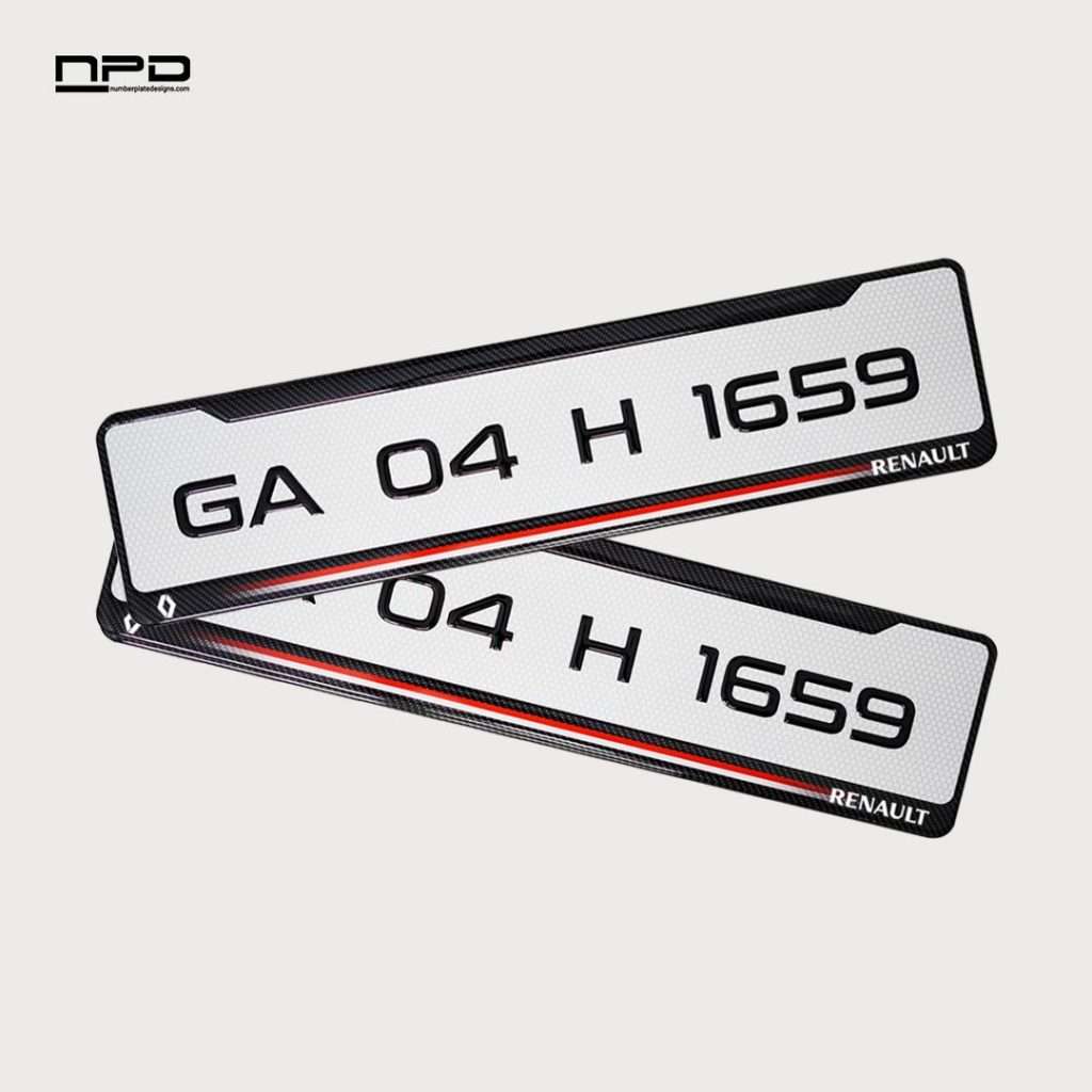 Car Gel Number Plate - Renault