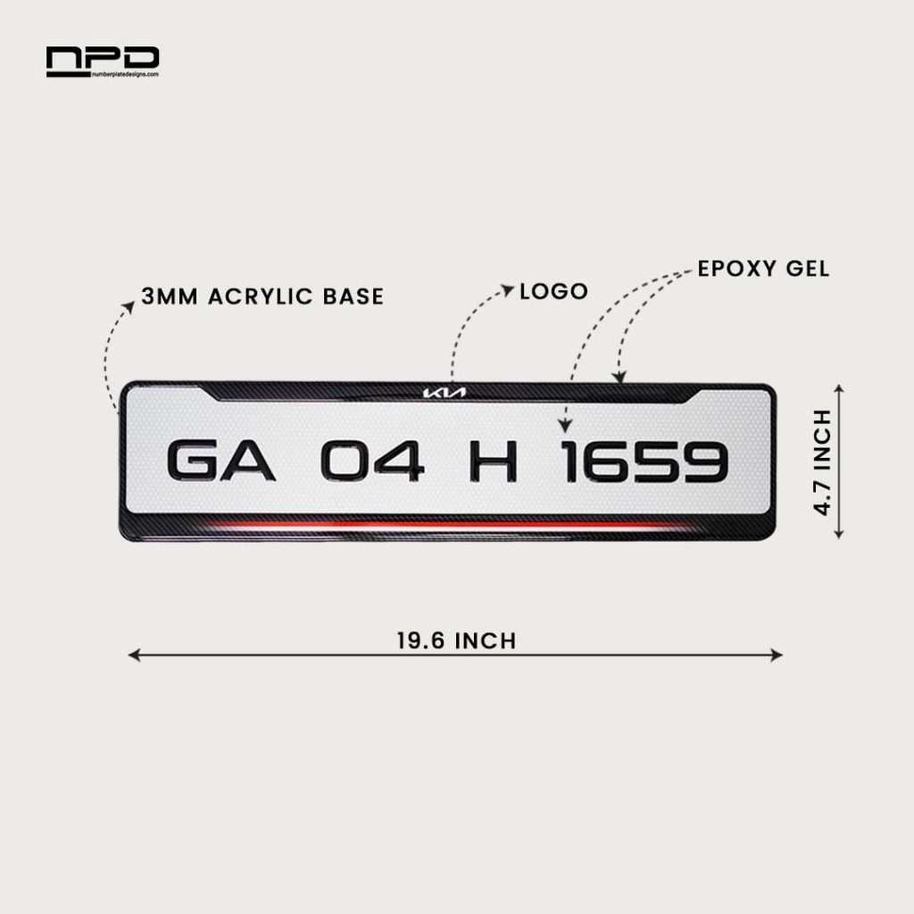 Car Gel Number Plate - KIA