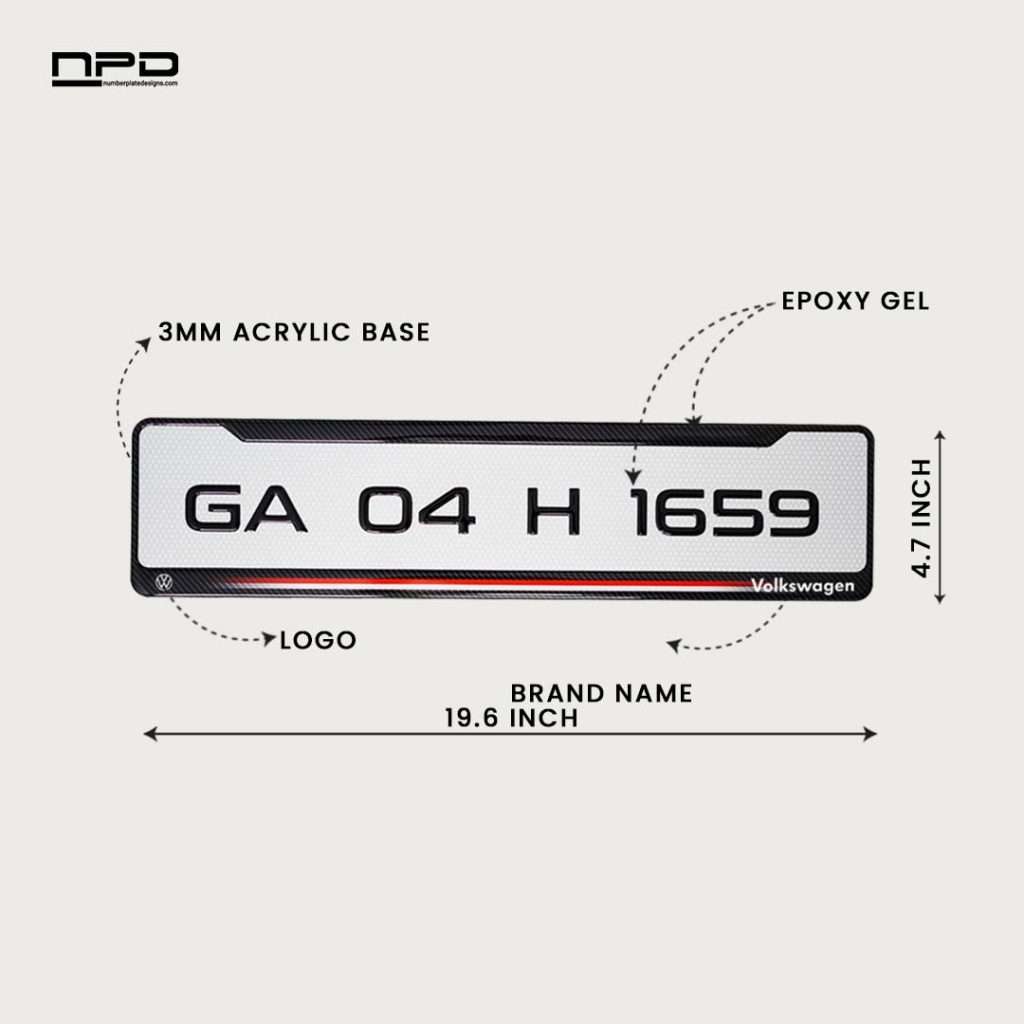 Car Gel Number Plate Volkswagen