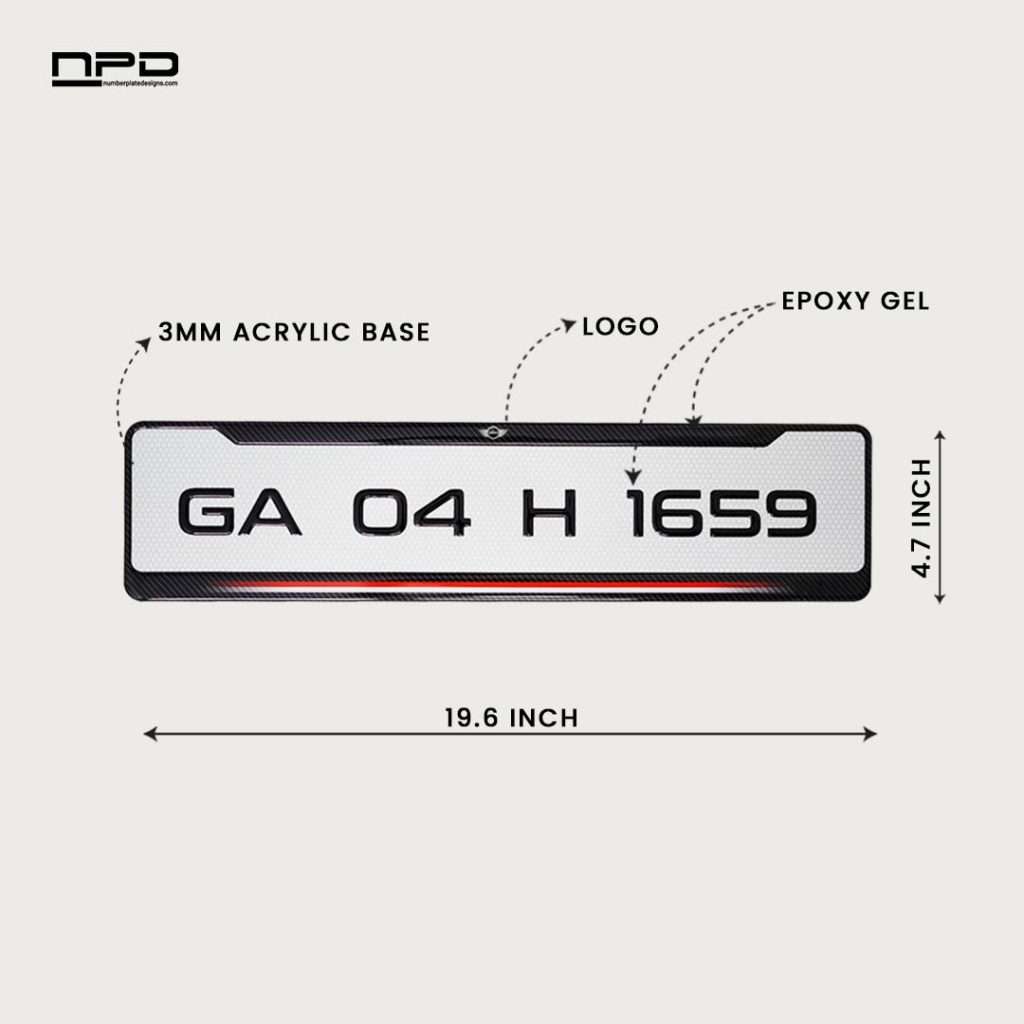 Car Gel Number Plate - MINI Cooper