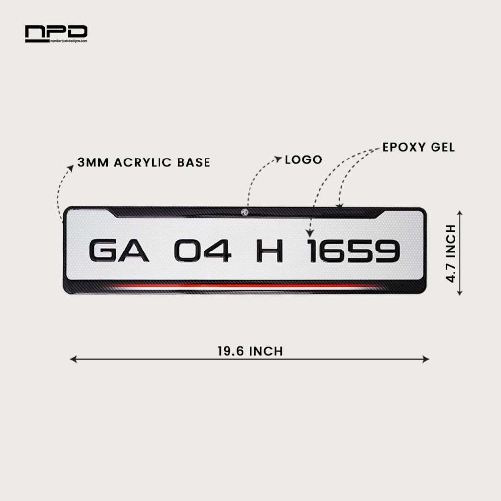 Car Gel Number Plate - MG