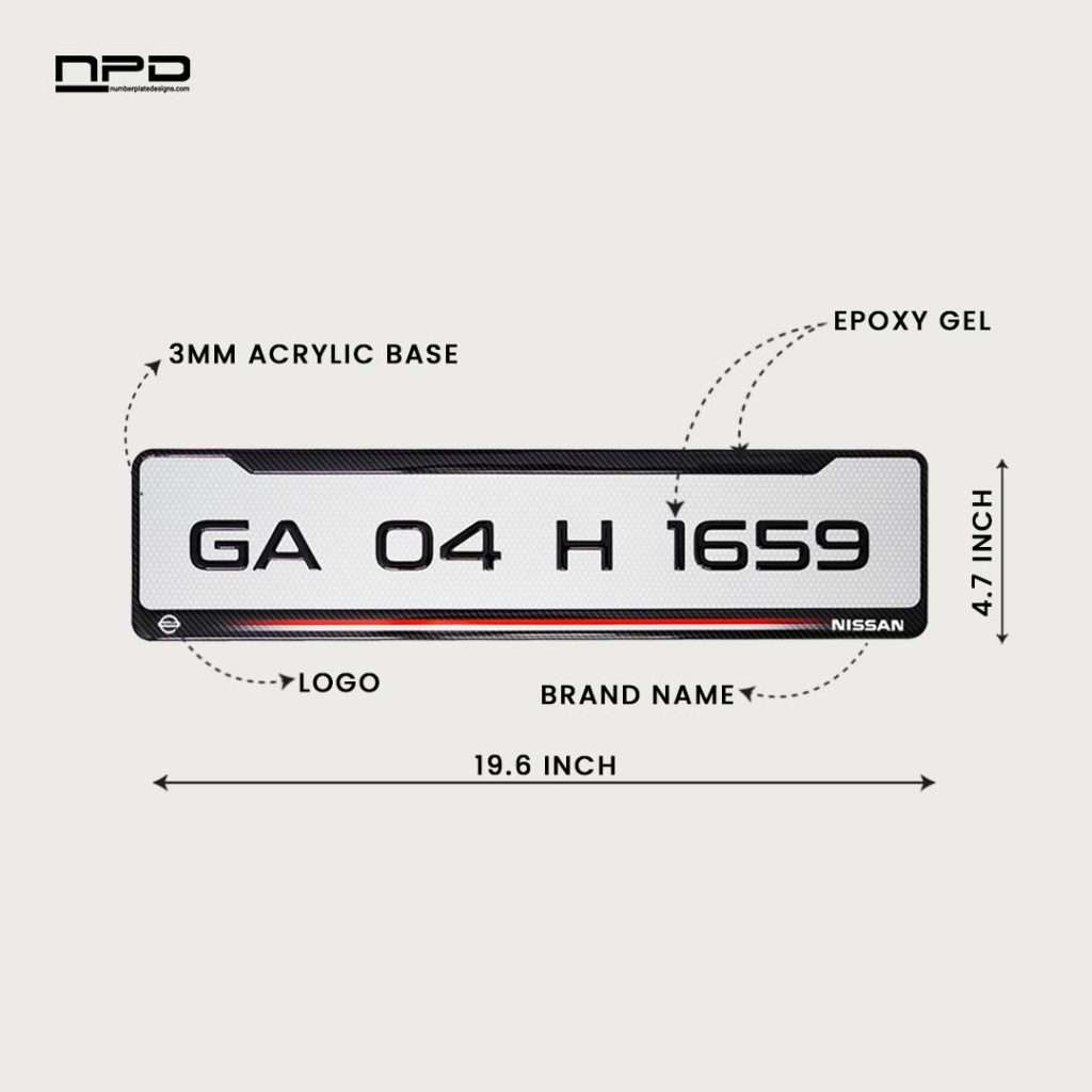 Car Gel Number Plate - Nissan