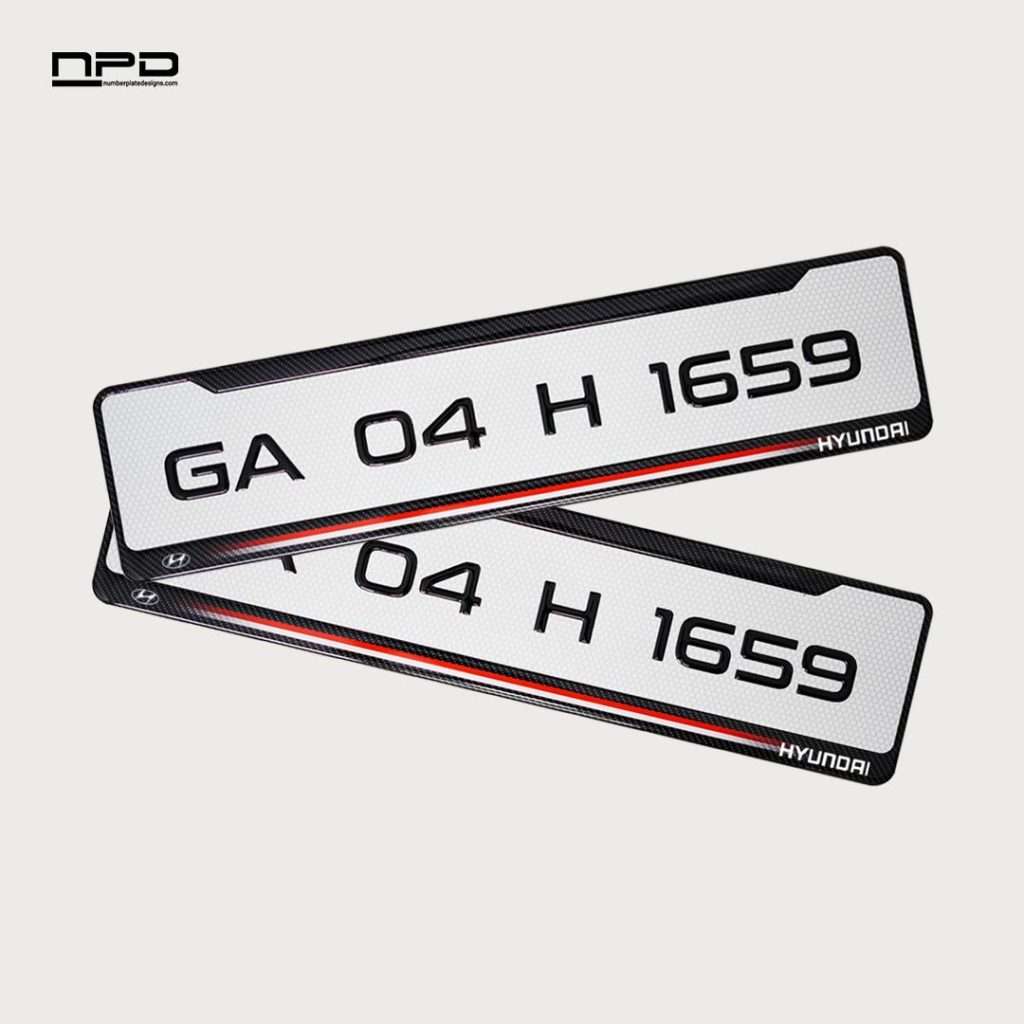 Car Gel Number Plate - Hyundai