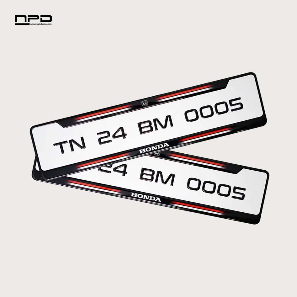 Car Gel Number Plate - Honda