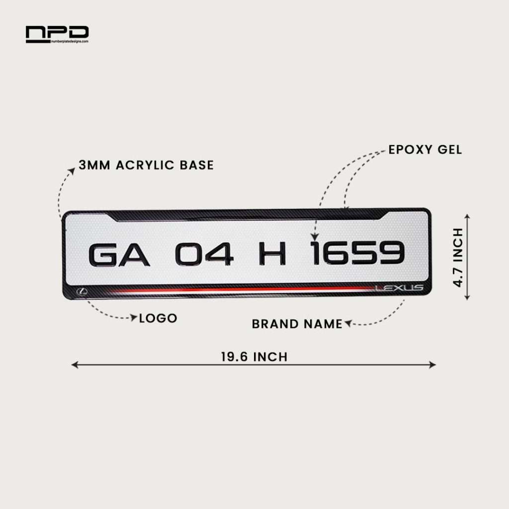 Car Gel Number Plate - Lexus