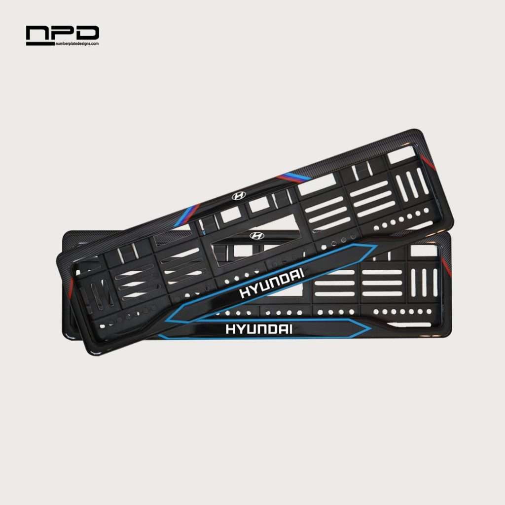 Premium Car Number Plate Gel Frame with Logo - Rock