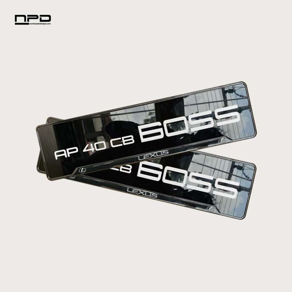 Custom Gel Number Plate with Acrylic Base – Lexus Style | Premium Gloss Finish