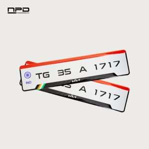 Premium KIA Gel Number Plate with 3MM Acrylic Base & Honeycomb Reflective Finish