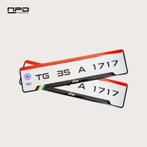Premium JEEP Gel Number Plate with 3MM Acrylic Base & Honeycomb Reflective Finish
