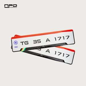 Premium Jaguar Gel Number Plate with 3MM Acrylic Base & Honeycomb Reflective Finish
