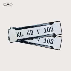 AUDI Premium Acrylic Gel Number Plate with Custom Logo & Honeycomb Design