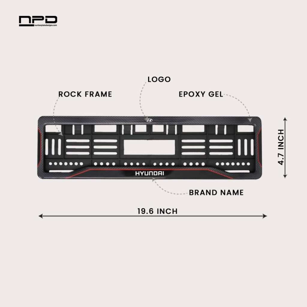 Customized Car Number Plate Rock Gel Frames For All Brands