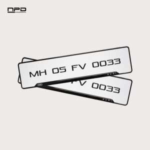 Audi Car Premium 3D Gel Number Plate with Honeycomb Design