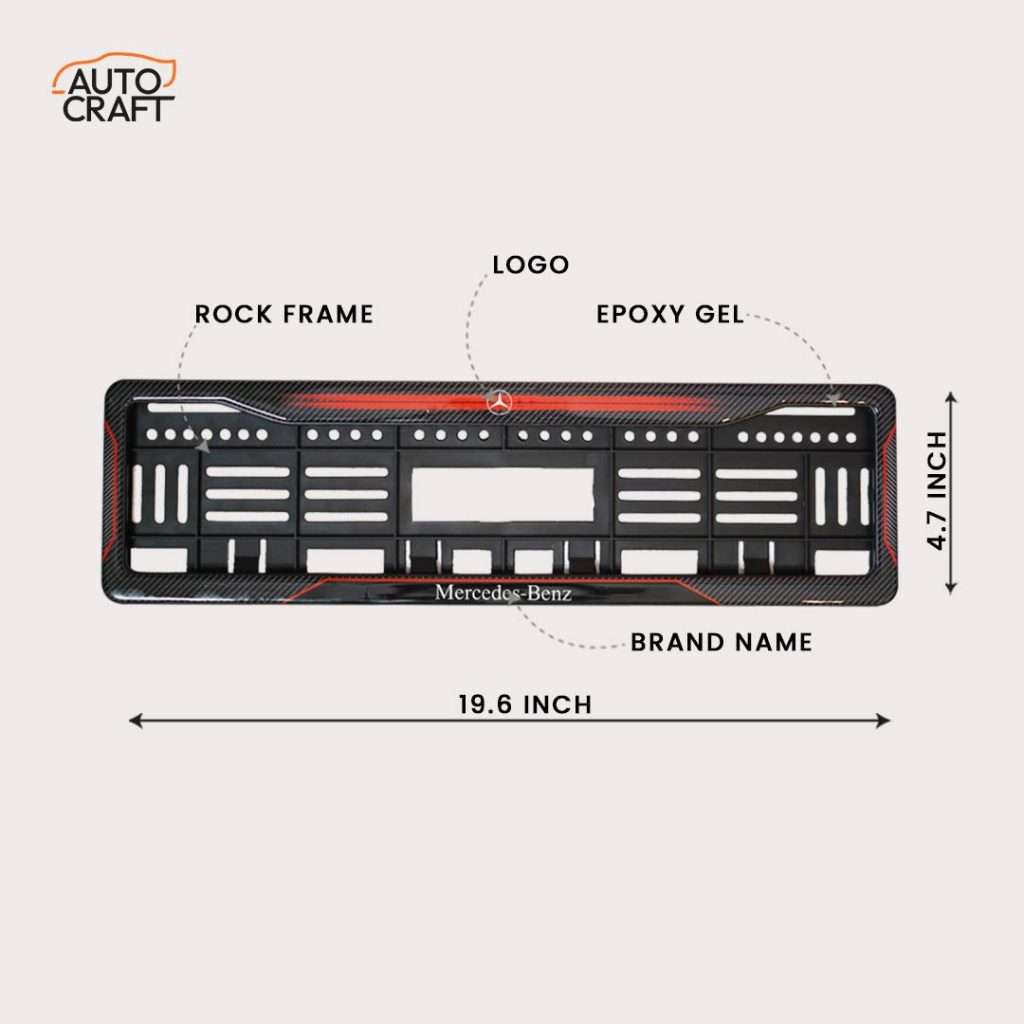 Number Plate Gel Frame for All Car Brands - Rock