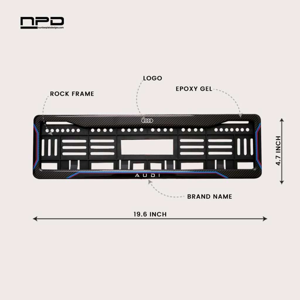 Gel Number Plate Frame for All Cars – Custom Logo & Brand Name - Rock
