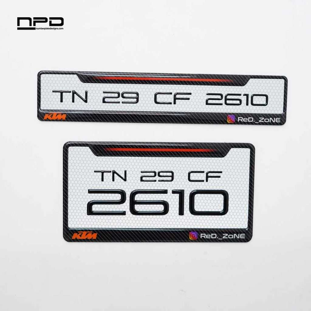 Customized Bike Gel Number Plate