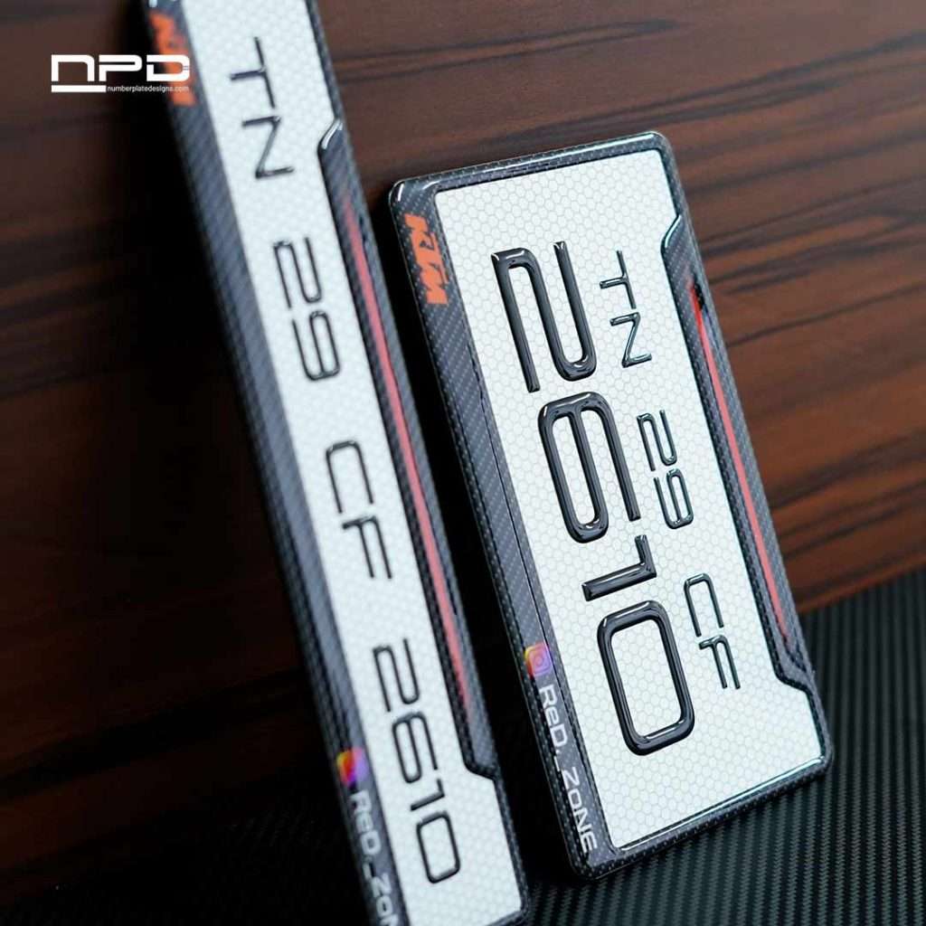 Customized Bike Gel Number Plate