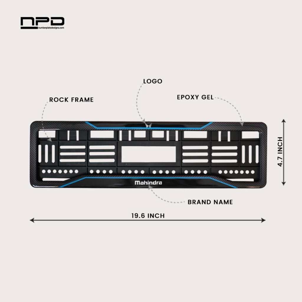 Custom Car Number Plate Gel Frame – Add Your Logo & Brand Name - Rock