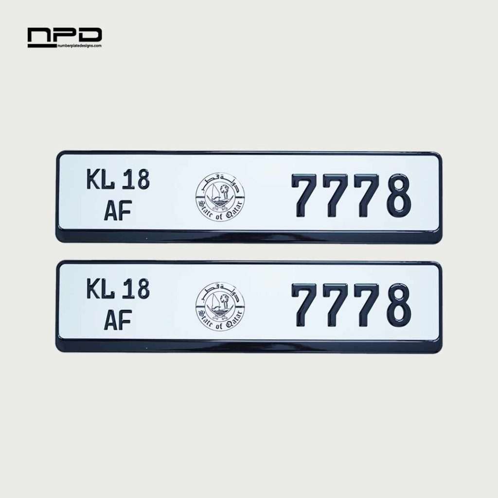 Premium Gel Car Number Plate