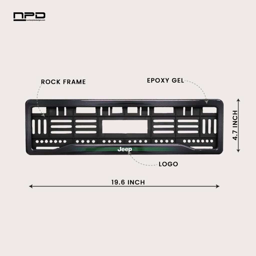 Customized Car Number Plate Gel Frame – Add Your Logo & Brand Name - Rock