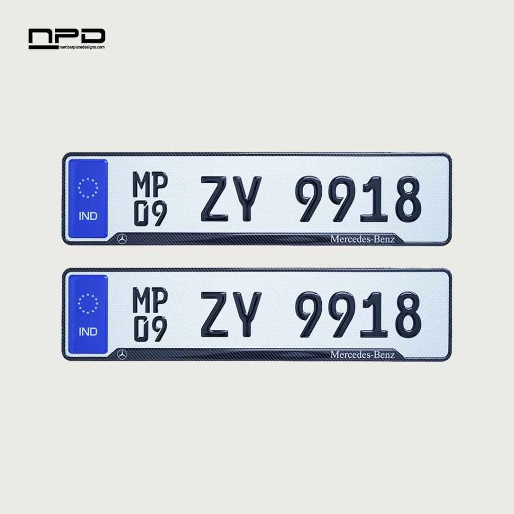 Car Stylish Gel Number Plate