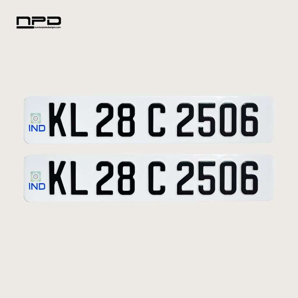 Aluminium Punching Car Number Plate
