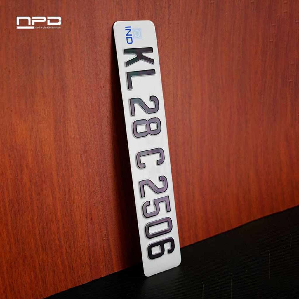 Aluminium Punching Car Number Plate