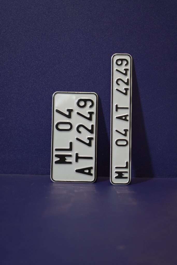 Bike HSRP Font Series Aluminium Plate