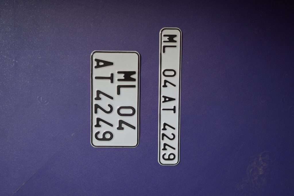 Bike HSRP Font Series Aluminium Plate