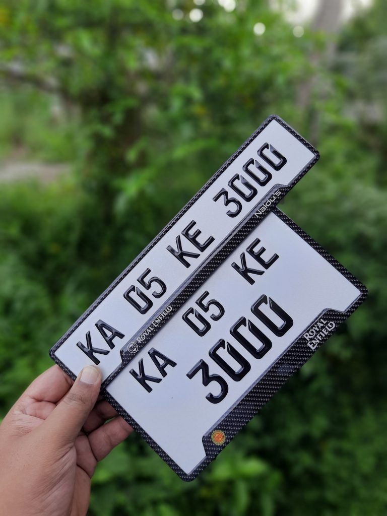royal enfield front number plate design